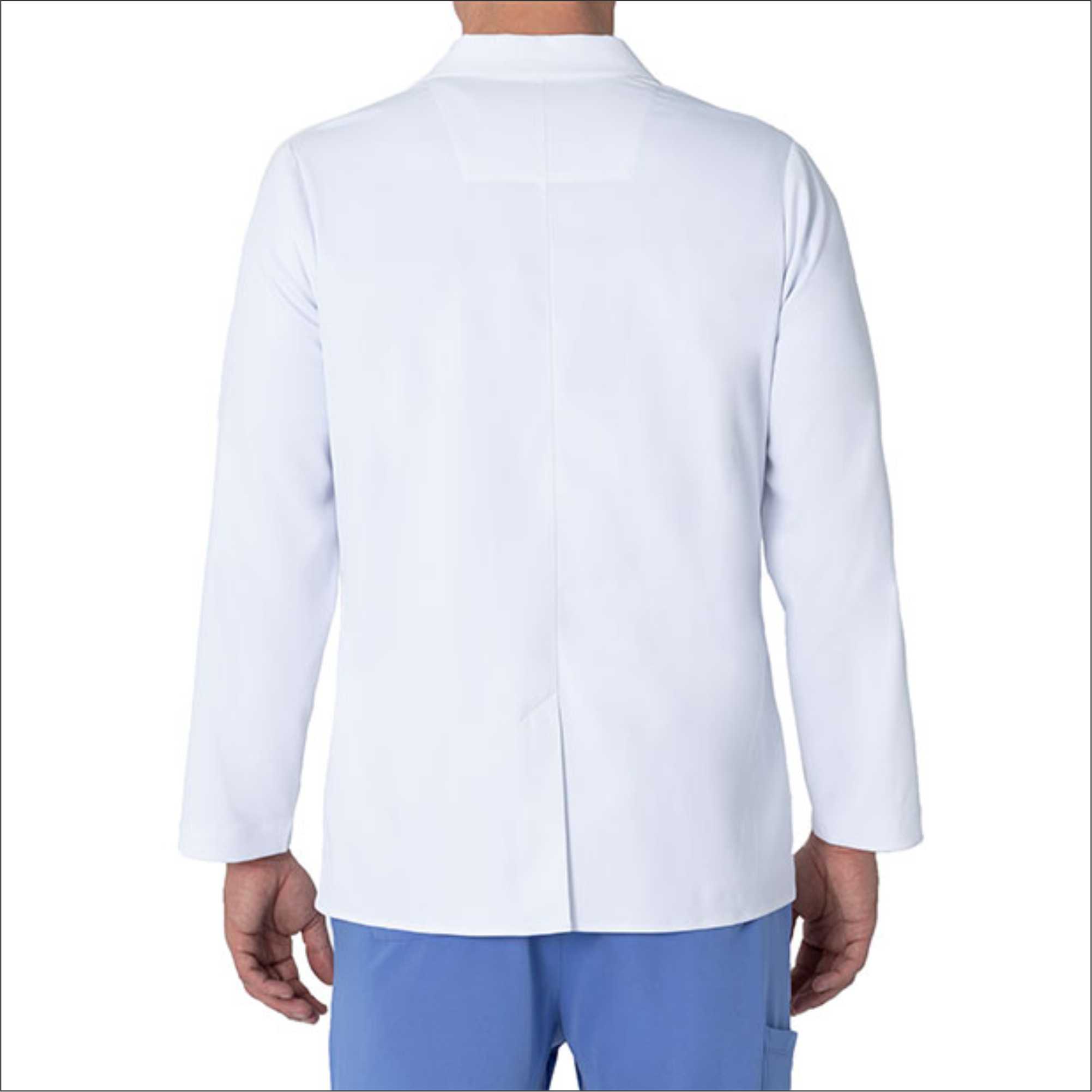 Mens White Short Lab Coat